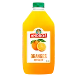Pur jus réfrigéré orange sans sucres ajoutés ANDROS - Bouteille 1,5L