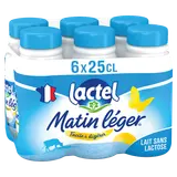 Lait sans lactose UHT MATIN LEGER LACTEL - Bouteille 6x25cl
