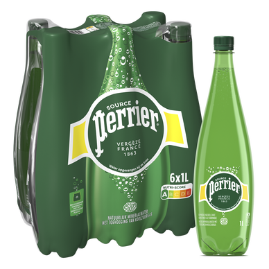 Eau minérale naturelle gazeuse PERRIER - 6x1L