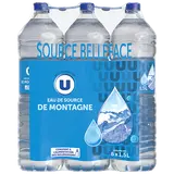 Eau de source de montagne des Alpes U 6x1.5 litres