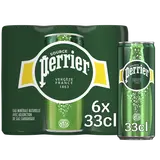 Eau minérale naturelle gazeuse PERRIER - 6x33cl