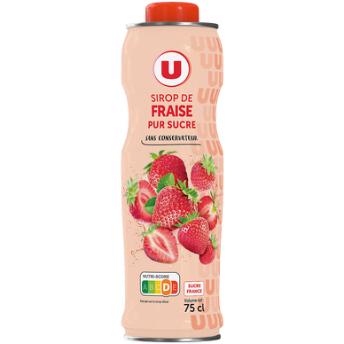 Sirop de fraise  bidon de 75cl