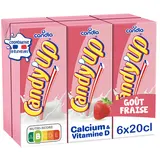 Boisson lactée Fraise CANDIA CANDY'UP - Briquettes 6x20cl