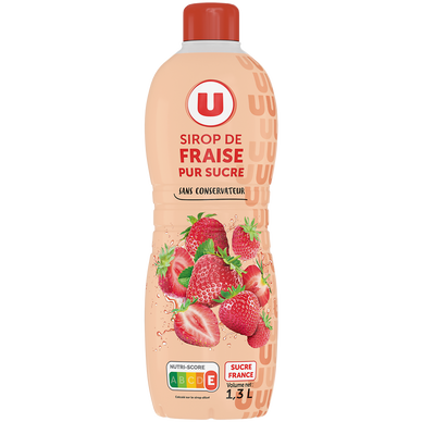 Sirop à la fraise  bidon de 1,3l