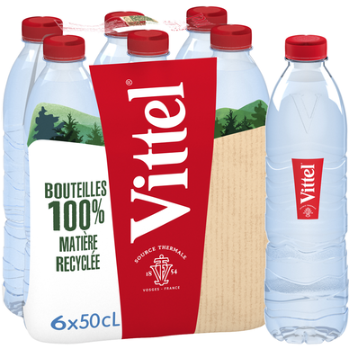 Eau minérale naturelle VITTEL - 6x50cl