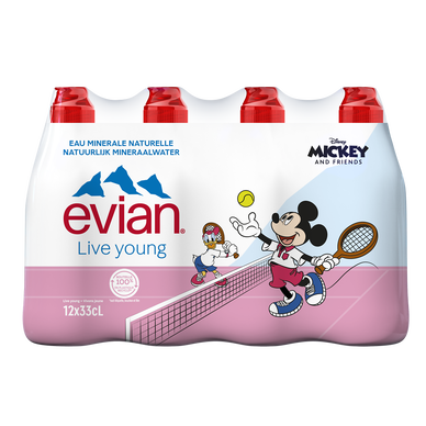 Eau minérale naturelle plate EVIAN - 12x33cl
