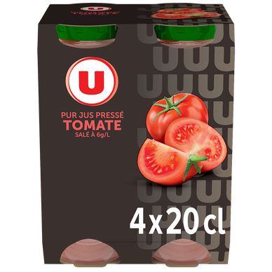 Pur jus de tomate  4 bouteilles en verre de 20cl