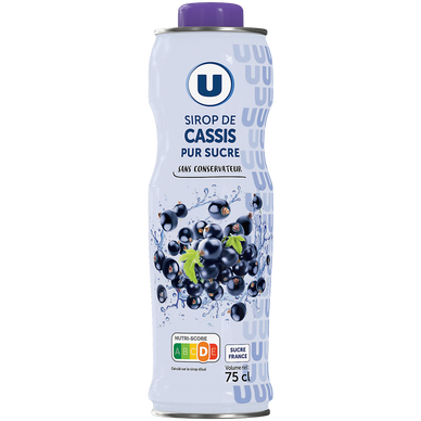 Sirop de cassis  bidon de 75cl