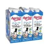 Lait UHT 1/2 écrémé bleu-blanc-coeur AGRILAIT bouteille 6x1L