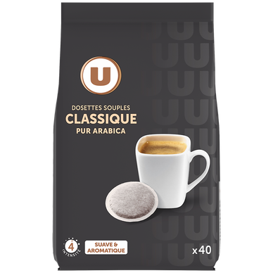 Café classique pur arabica U dosettes x40 280g