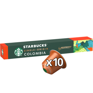Café Capsules STARBUCKS SINGLE-ORIGIN COLOMBIA compatible NESPRESSO -x10