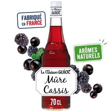 Sirop de mûre et cassis LA MAISON GUIOT, bouteille de 70cl