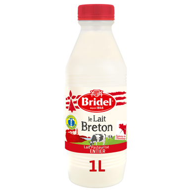 Lait frais entier pasteurisé BRIDEL - 1L