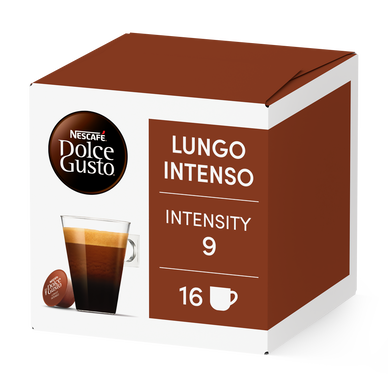 Café Capsules NESCAFE LUNGO INTENSO N°9 - Vietnam - Brésil - compatible DOLCE GUSTO - x16