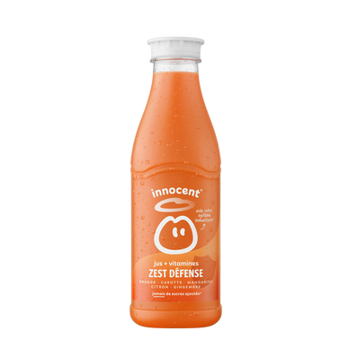 Pur jus réfrigéré plus zest défense Sans sucres ajoutés - INNOCENT - 750ml