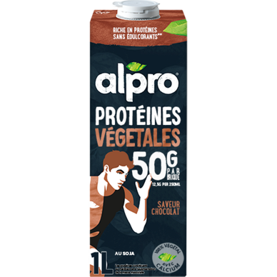 Boisson végétale soja chocolat protéinée ALPRO -brique 1l