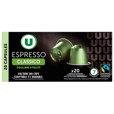 Café Capsules ESPRESSO CLASSICO N°7 - compatible NESPRESSO - x20