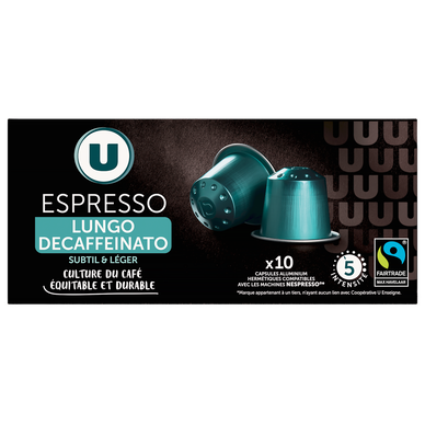 Café Capsules espresso lungo décaféiné - compatible NESPRESSO - x10