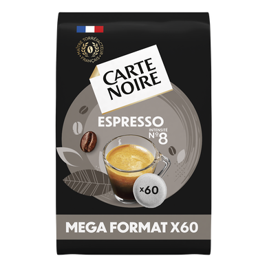 Café dosettes CARTE NOIRE EXPRESSO N°8 - x60