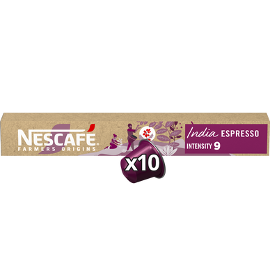 Café Capsules NESCAFE FARMERS ORIGINS INDIA compatible NESPRESSO - x10