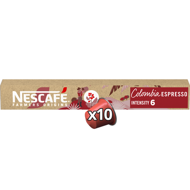 Café Capsules NESCAFE FARMERS ORIGINS COLOMBIA N°6 - compatible NESPRESSO - x10