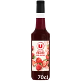 Sirop de fraise  bouteille en verre de 70cl