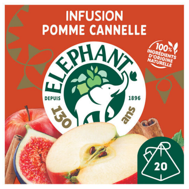 Infusion pomme cannelle et figue ELEPHANT - 20 sachets