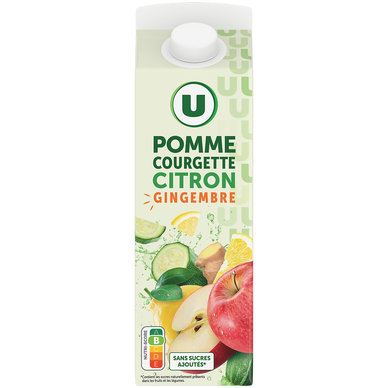 Boisson pomme/courgette/citron/gingembre brique 1L