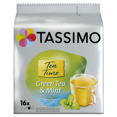 Thé dosettes TASSIMO Thé vert menthe - Compatible TASSIMO - x16