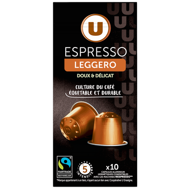 Café Capsules espresso leggero MAX HAVELAAR - compatible NESPRESSO - x10