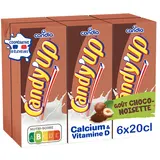 Boisson lactée chocolat noisette CANDIA CANDY'UP - Briquettes 6x20cl