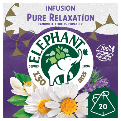 Infusion relaxation camomille et feuilles d'oranger ELEPHANT - 20 sachets - 32g