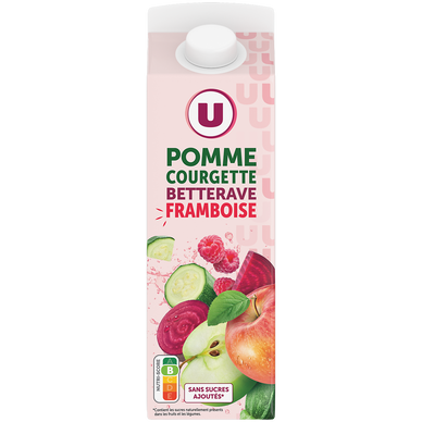Jus pommes courgettes betterave framboise - brique 1L