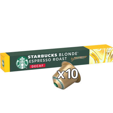 Café Capsules STARBUCKS BLONDE ESPRESSO ROAST DECAF N°4 - compatible NESPRESSO - x10