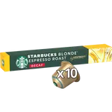 Café Capsules STARBUCKS BLONDE ESPRESSO ROAST DECAF N°4 - compatible NESPRESSO - x10