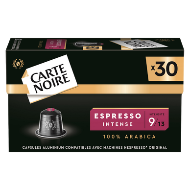 Café Capsules CARTE NOIRE ESPRESSO INTENSE N°9 - compatible NESPRESSO-x30