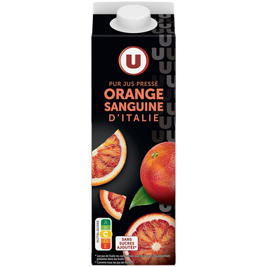 Pur jus pressé Orange sanguine d'Italie U brique 1L