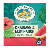 Infusion drainage pamplemousse & maté LA TISANIERE, boîte de 20 sachets, 30g