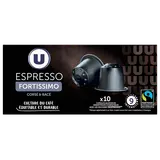 Café Capsules espresso fortissimo MAX HAVELAAR - compatible NESPRESSO- x10