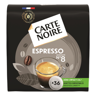 Café Dosettes CARTE NOIRE expresso n°8 - compatible SENSEO - x36