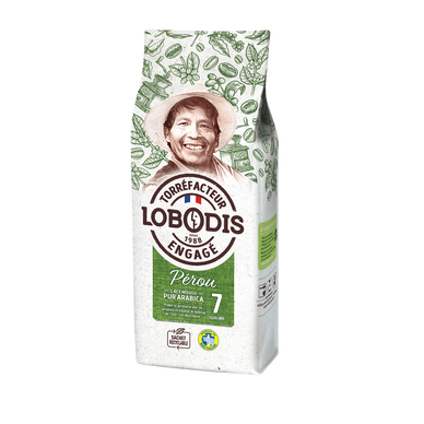 Café en grains LOBODIS pure origine Pérou - 250g