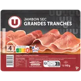 Jambon sec grandes tranches 9 mois d'affinage x4 110g