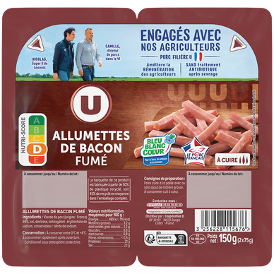 Allumettes de bacon fumé BBC U 2x75g
