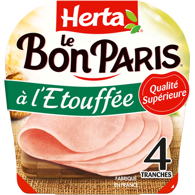 Jambon à l'Etouffée HERTA Le Bon Paris 4 Tranches - 170g