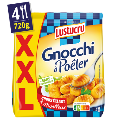 Gnocchi à poêler LUSTUCRU, format XXL 720g, pour 4 personnes