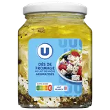 Fromage pasteurisé lait de vache dés aromatisés 60%mg bocal 300g