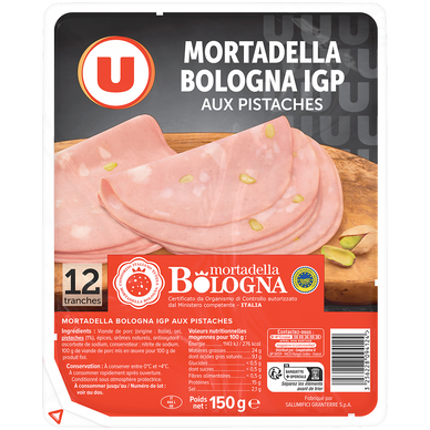 Mortadelle bolognaise pistache IGP, 150g