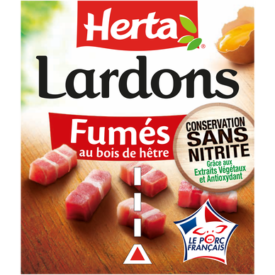 Lardons Fumés Conservation Sans Nitrite HERTA 2x75g