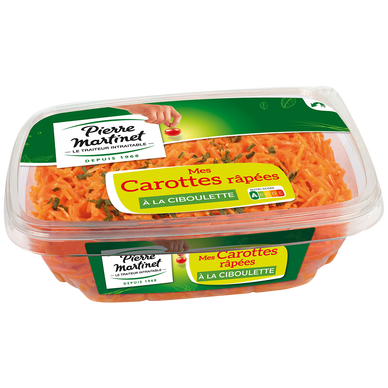 Carottes râpées à la ciboulette origine France PIERRE MARTINET, 510g