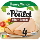Blanc de poulet Rôti à la broche FLEURY MICHON 4 tranches - 120g